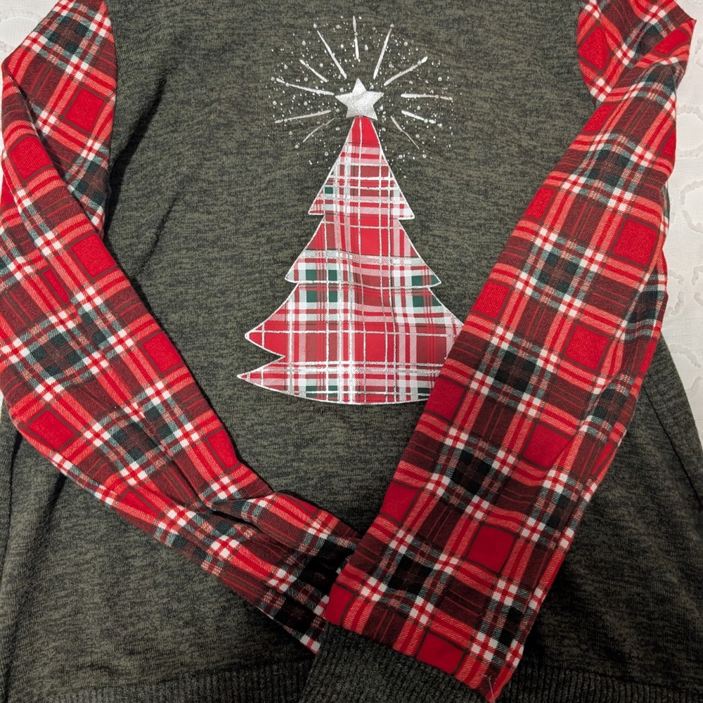 Plaid Christmas Tree Sweater